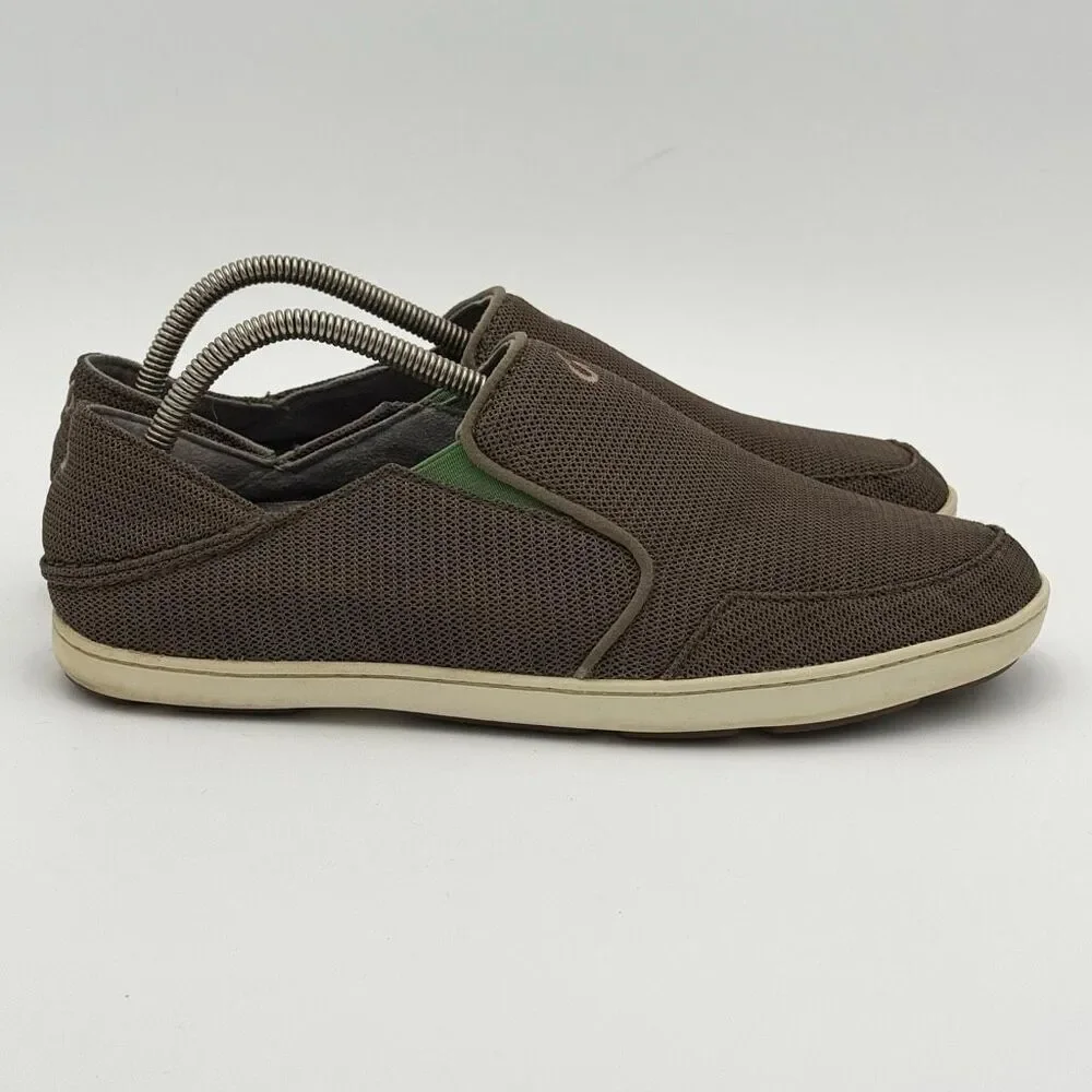 OluKai Nohea Mesh Slip On Casual Beach Friendly Shoes Tan Brown - Men’s US 10 /